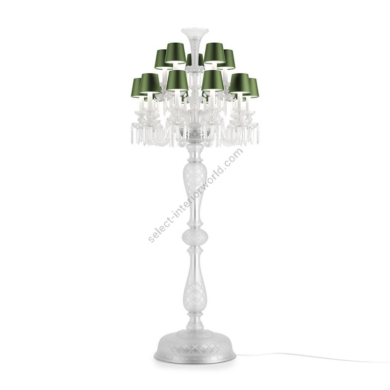 Exquisite Floor lamp / Green Silk lampshades