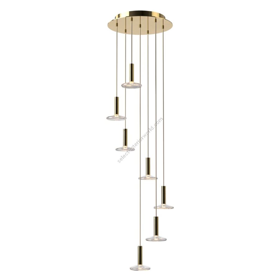 Staircase Spiral Chandelier Long Pendant Lights / Gold finish
