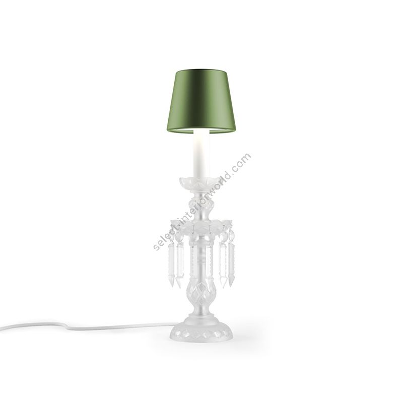 Exquisite Table Lamp / Contemporary Colour / Green Silk lampshade