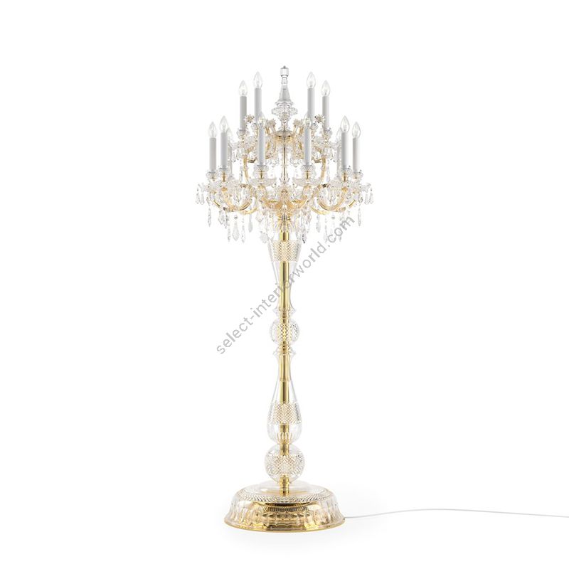 Luxury Crystal Floor Lamp, Historic Design / 24K Gold Plated finish
