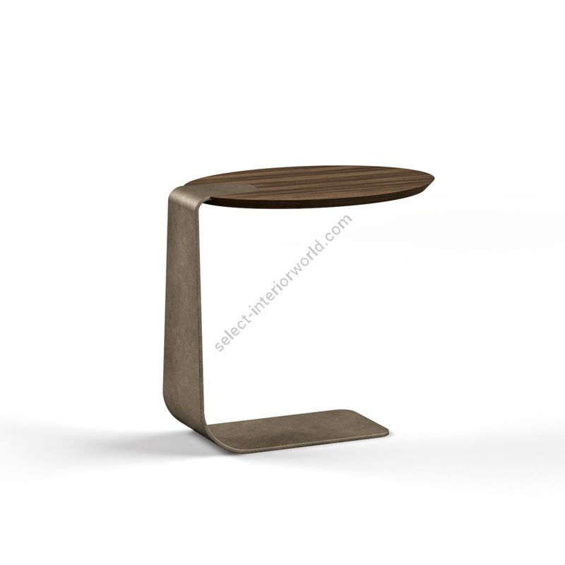 Side table / Metal base: MUNTZ METAL / Top: EUCALIPTO SMOKED WATERSILK