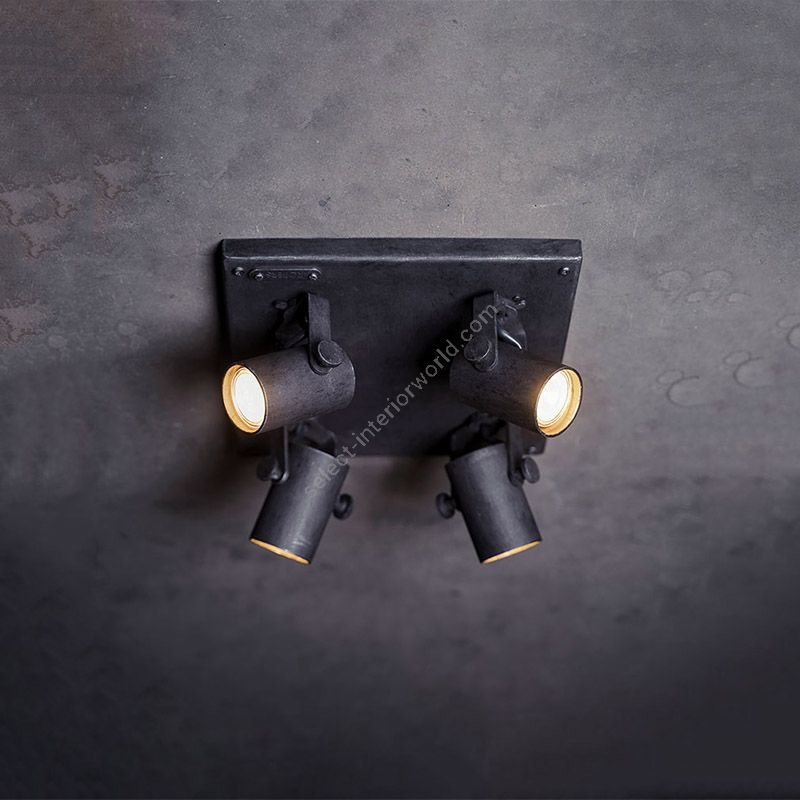Ceiling spot lighting fixture / Iron nature finish