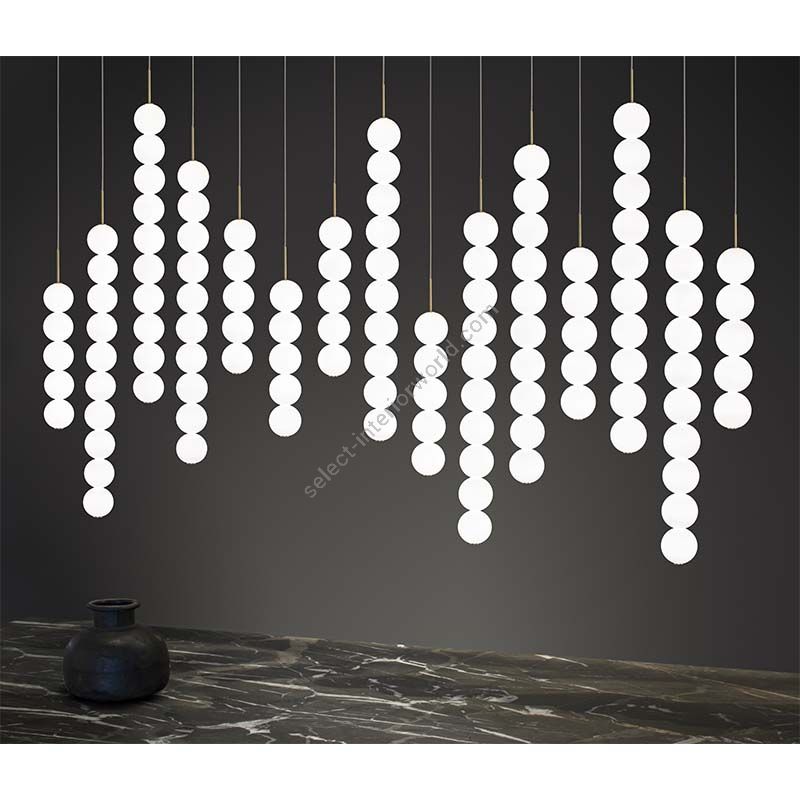 15 lights (cm.: 190 (H1/100+H2/90) х 175 х 17 / inch.: 74.8" (H1/39.3"+H2/35.43") х 68.9" х 6.6")