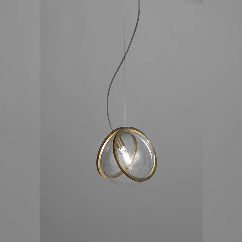 Raw brass finish / Clear glass