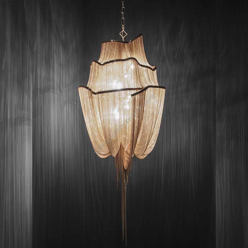 Brushed champagne finish