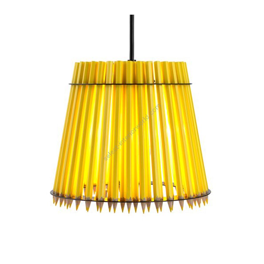 Yellow colour lampshade / Black cables