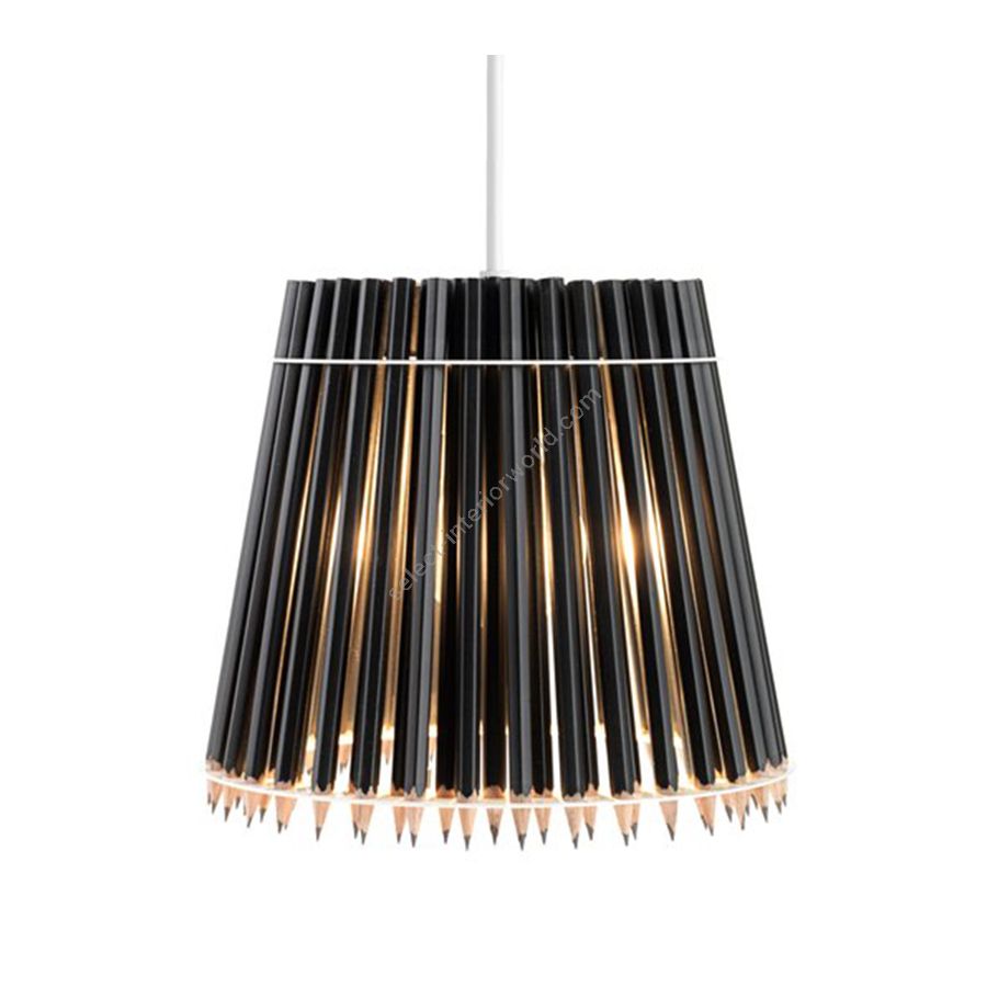 Black colour lampshade / White cables