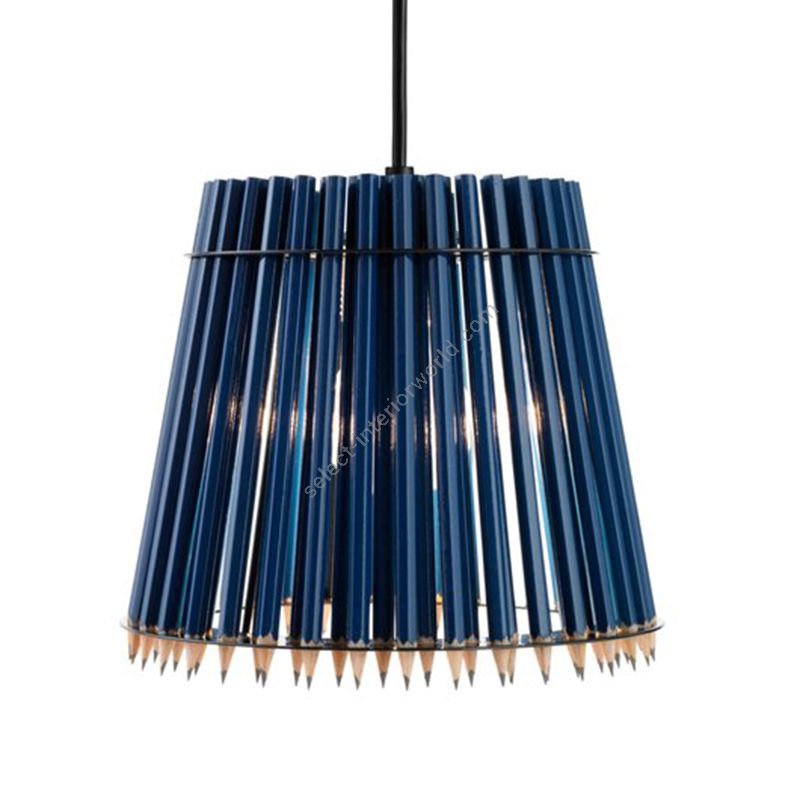 Blue colour lampshade / Black cables