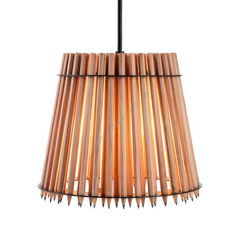 Natural colour lampshade / Black cables
