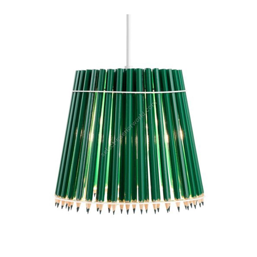 Green colour lampshade / White cables