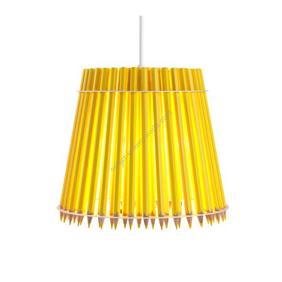 Yellow colour lampshade / White cables