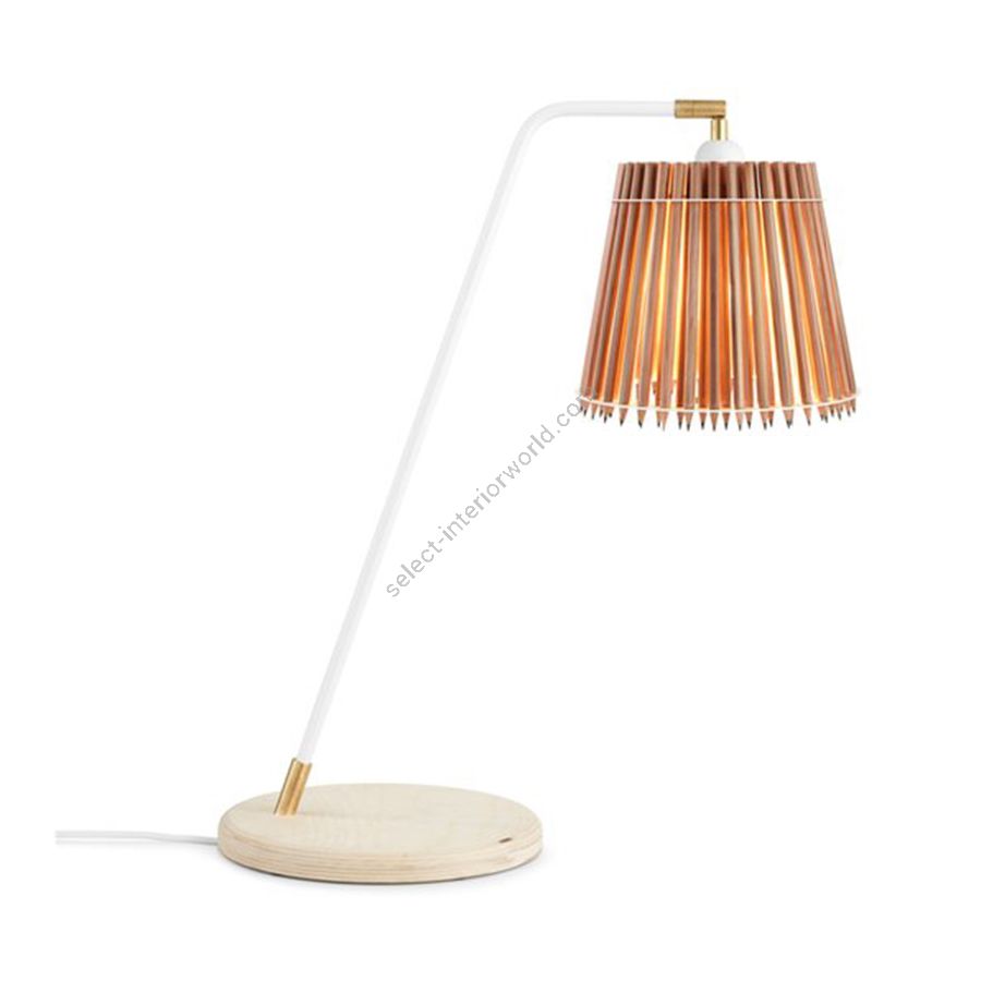 Natural colour lampshade / White stand