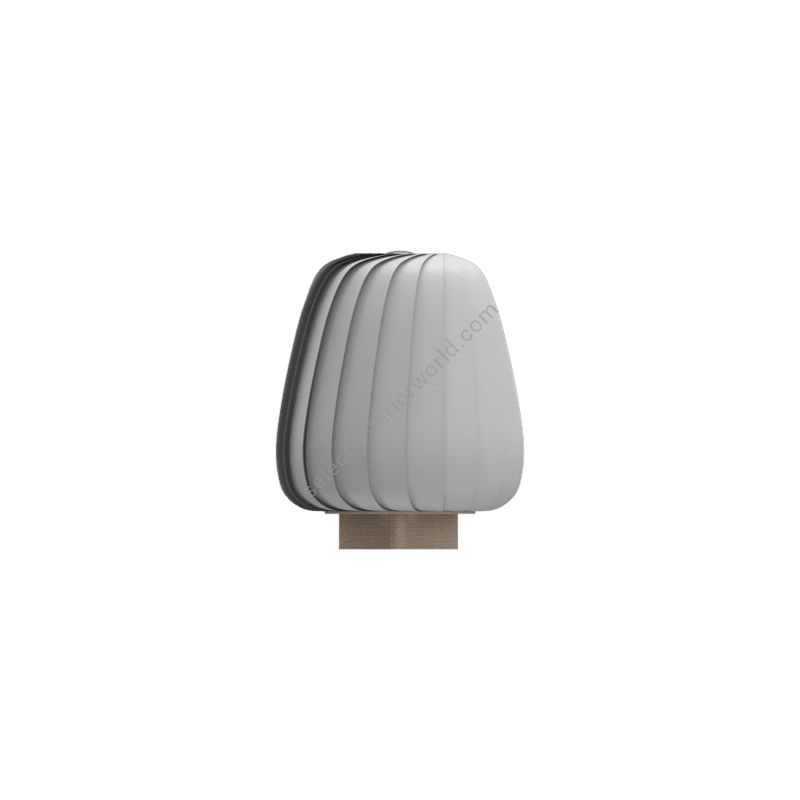 Table lamp / White finish / Coated paper material / cm.: H 31 x D 23 / inch.: H 12.20" x 9.06"