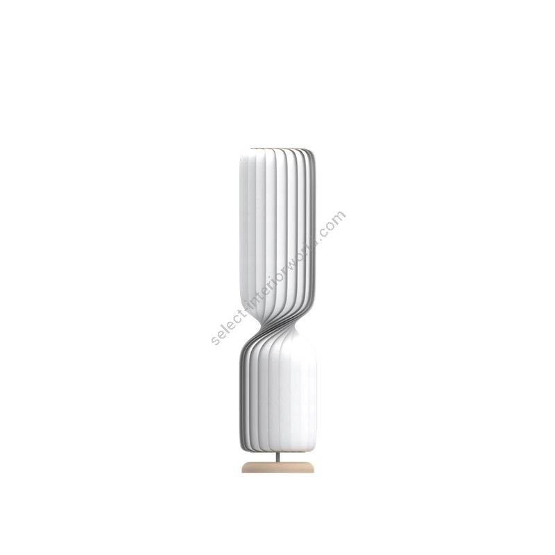 Floor lamp / White finish / cm.: (H1) 107 x 25 x 25 / inch.: (H1) 42.1" x 9.8" x 9.8"