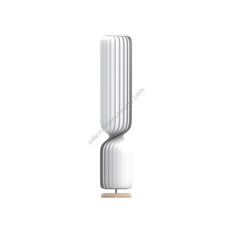 Floor lamp / White finish / cm.: (H1) 127 x 25 x 25 / inch.: (H1) 50" x 9.8" x 9.8"