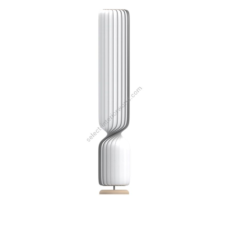 Floor lamp / White finish / cm.: (H1) 147 x 25 x 25 / inch.: (H1) 57.9" x 9.8" x 9.8"