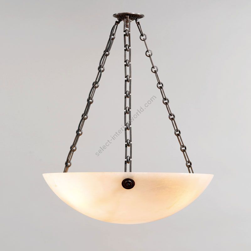 Ceiling led light / Bronze finish / Alabaster bowl
