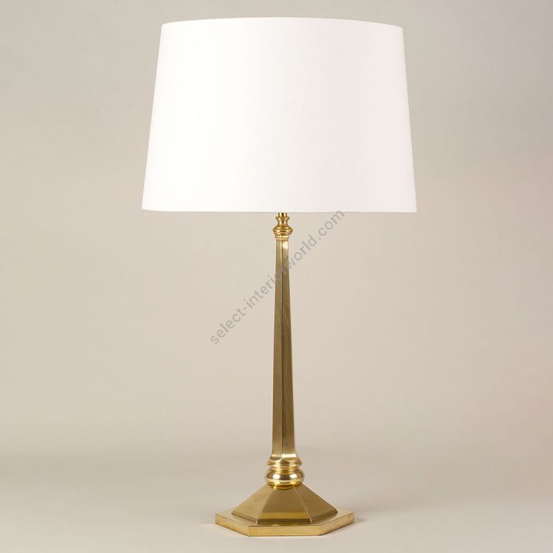 Table lamp / Brass finish / lampshade: Lily colour, material linen