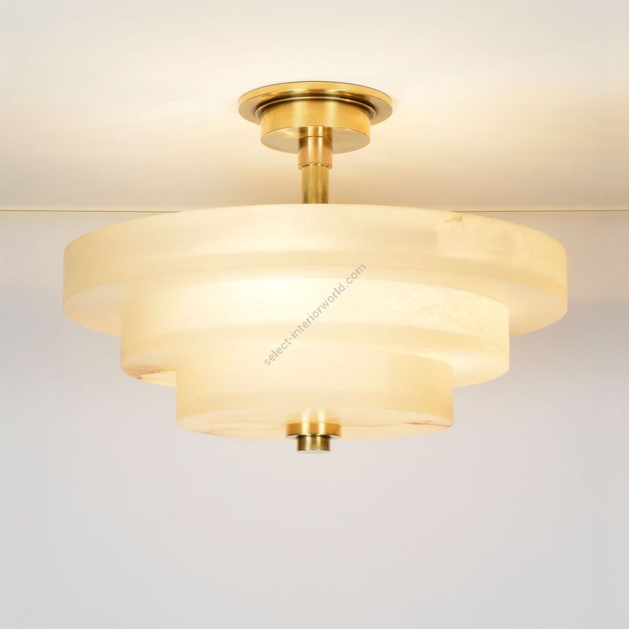 Semi Flush Ceiling Light / Brass finish