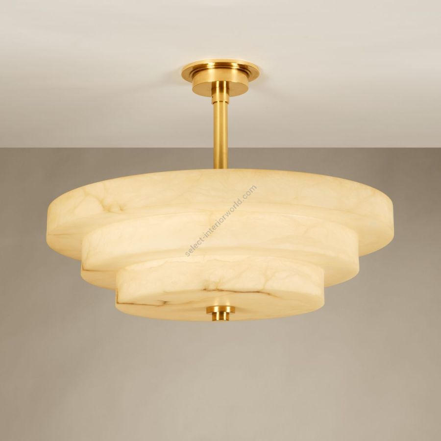 Semi Flush Ceiling Light / Brass finish