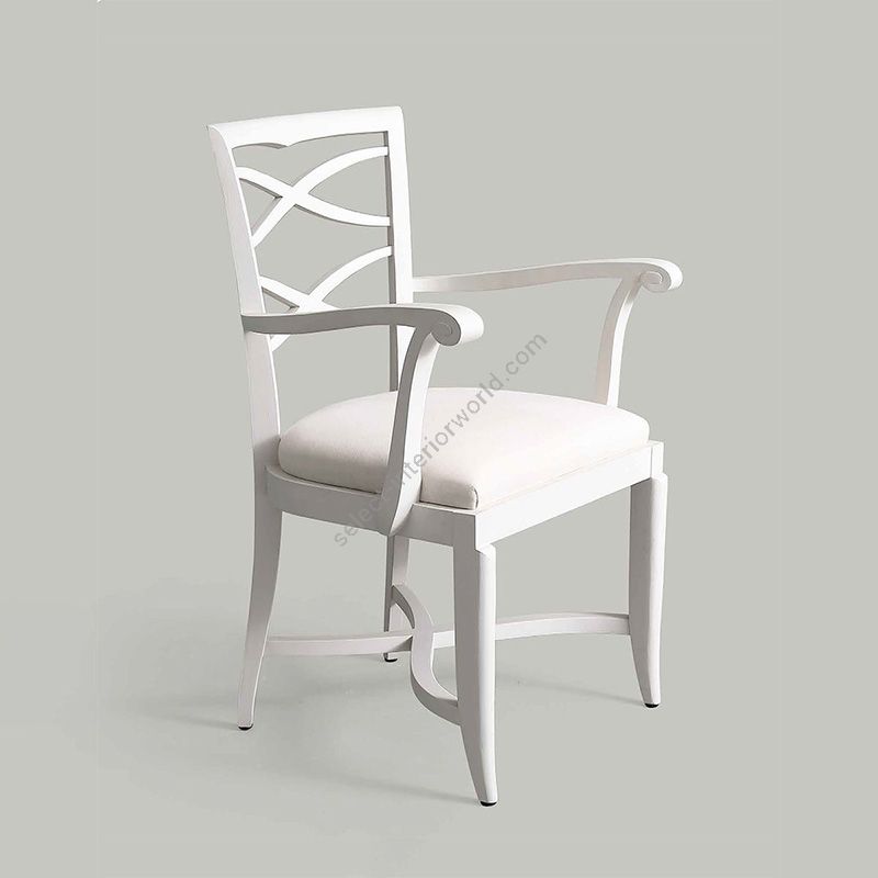 Dining chair (with arms) / Chalk White finish