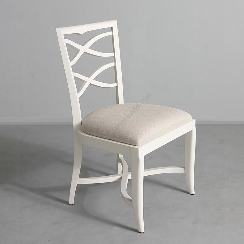 Dining chair (without arms) / Chalk White finish