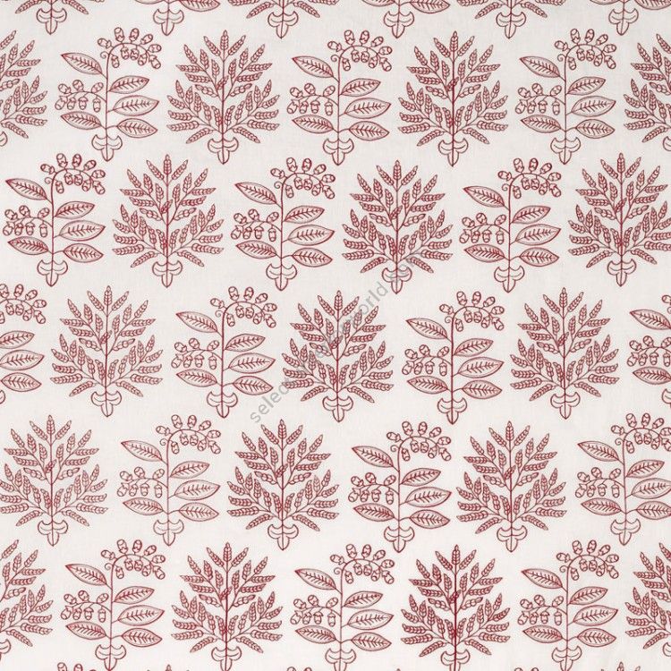 Tinos Embroidered Linen - Red (RE)