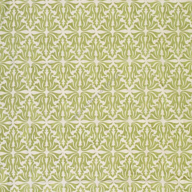 Leros Embroidered Linen - Lime Green (LG)