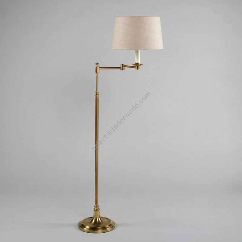Brass finish / Buff Linen lampshade
