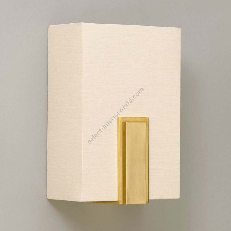 Wall light / Brass finish / Gardenia colour, material linen
