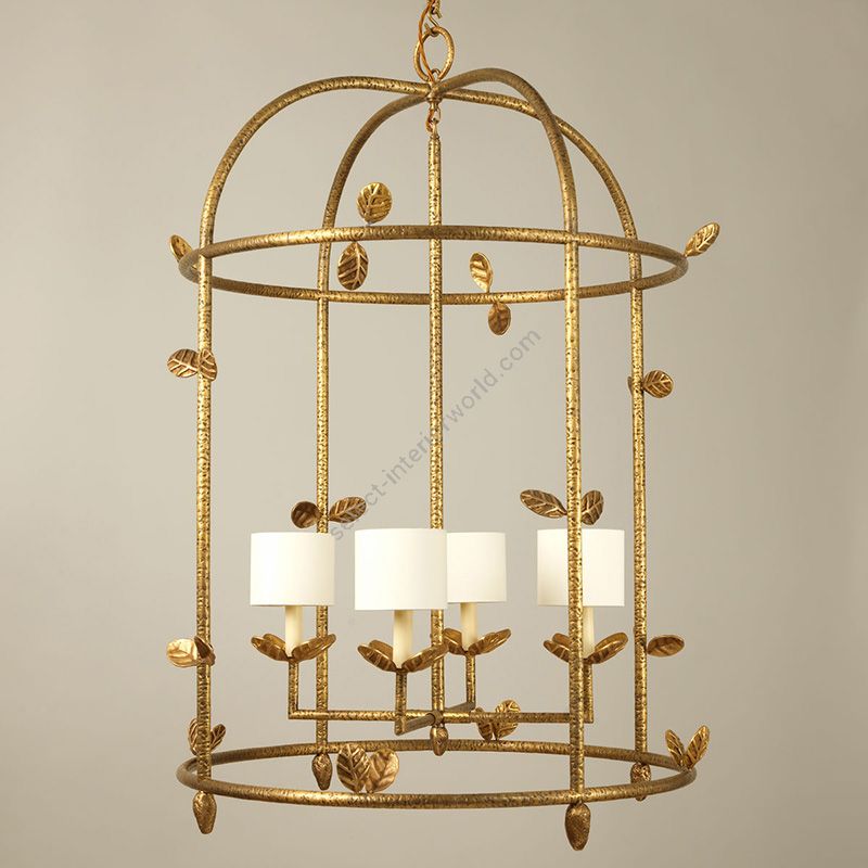 Lantern / Brass finish / Lily colour, material linen