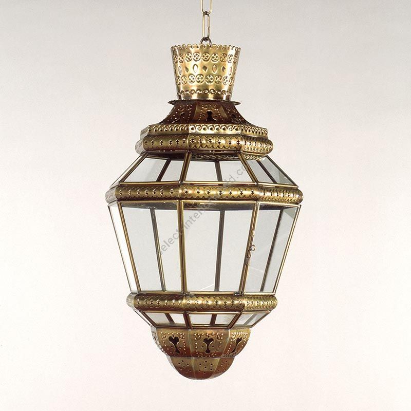 Lantern / Brass finish / Glass panels