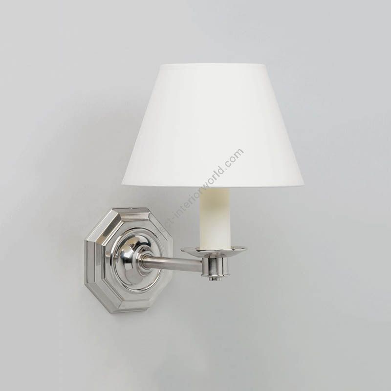 Wall Light / Nickel finish / Card type of lampshade / Pale Cream colour, material card
