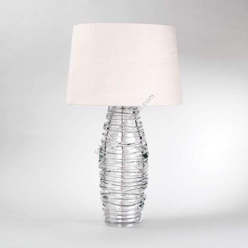 Table lamp / Nickel finish / Lily colour of lampshade, material linen