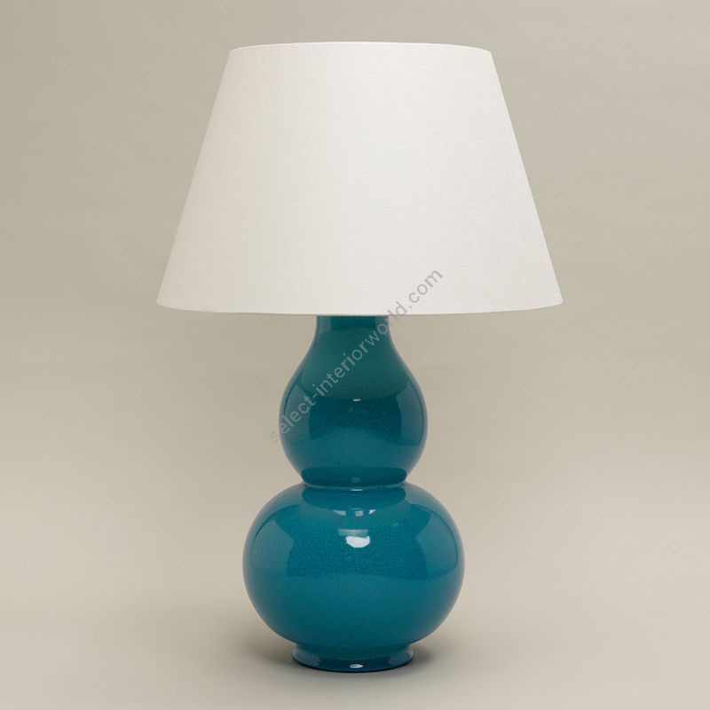 Table lamp / Aegean finish / Lily colour lampshade, material linen