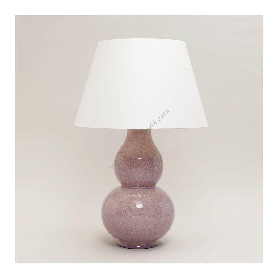 Table lamp / Dusky Rose finish / Lily colour lampshade, material linen