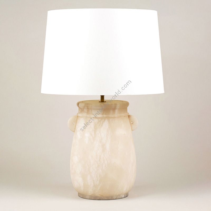 Table lamp / Alabaster finish / Lampshade: Lily colour, material linen