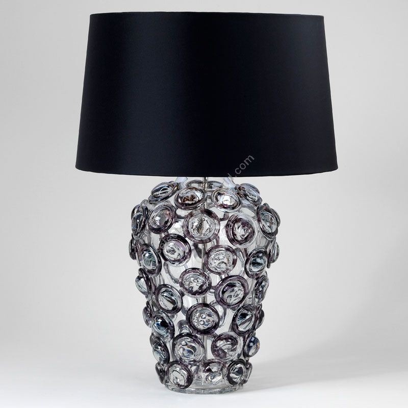 Finish Charcoal, Lampshade: colour - Black; material - Silk