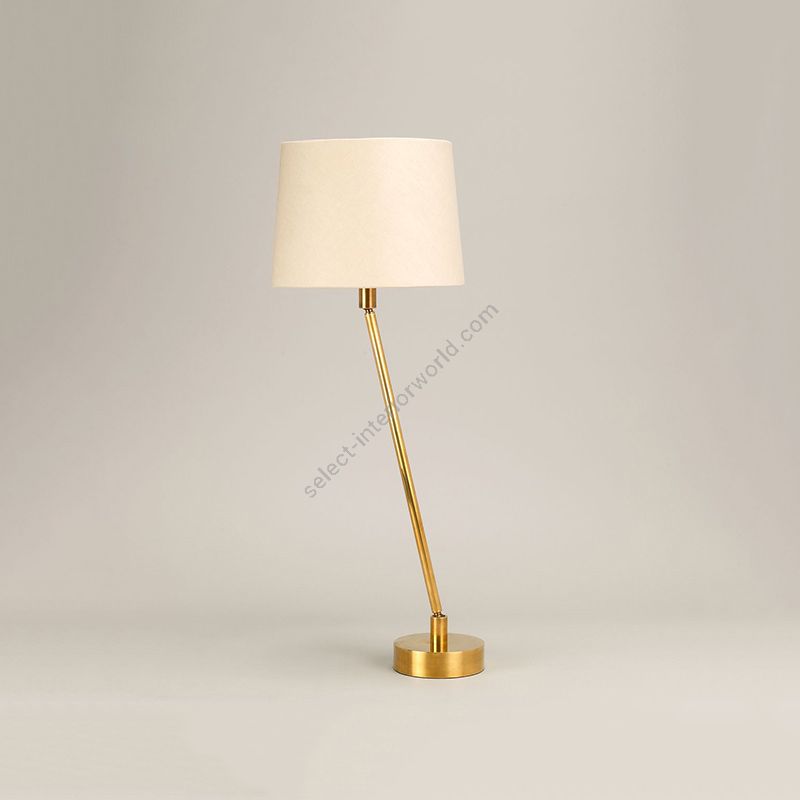 Table lamp / Brass finish / Lily colour, material linen