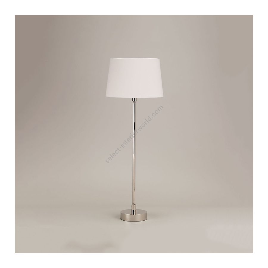 Table lamp / Nickel finish / Lily colour, material linen