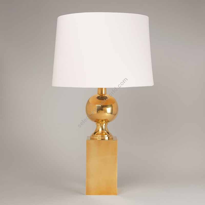 Table lamp / Finish: Brass / Lampshade: colour - Lily, material - Linen
