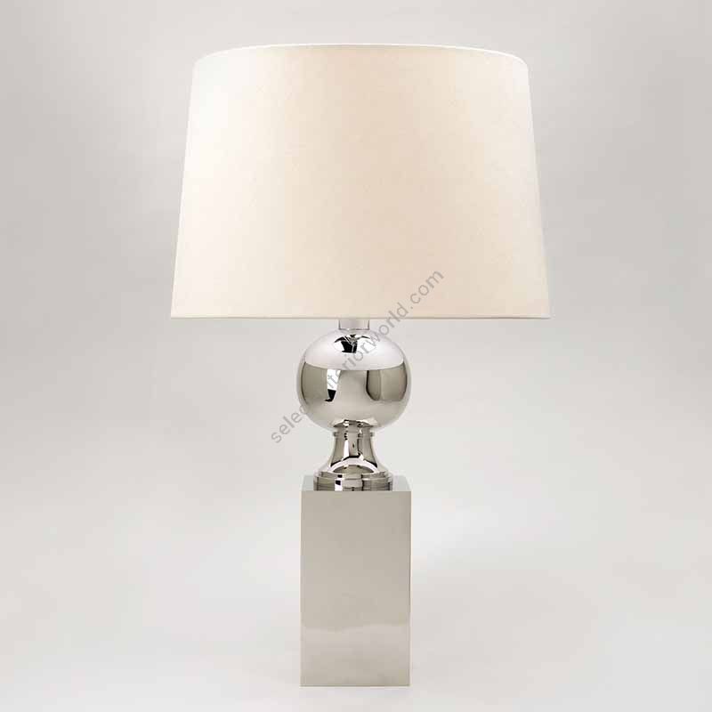 Table lamp / Finish: Nickel / Lampshade: colour - Natural, material - Linen
