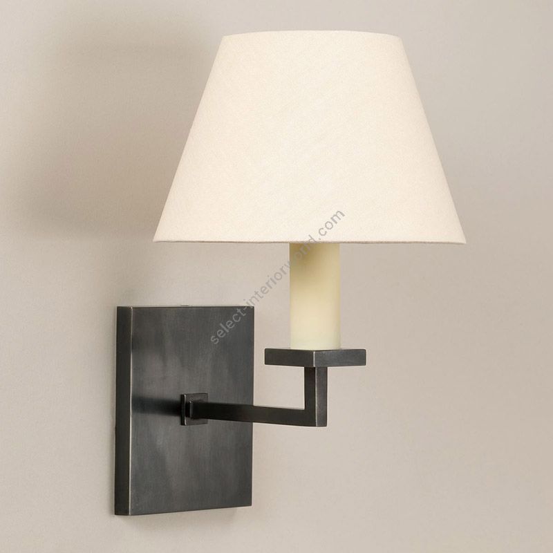 Wall lamp / Bronze finish / Card type of lampshade / Pale Cream colour, material card