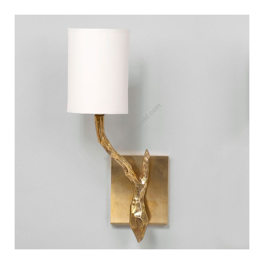 Brass finish / White Card lampshades / Left position