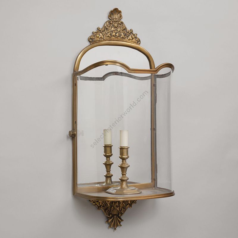Wall lamp / Brass finish / Mirror and plexiglass