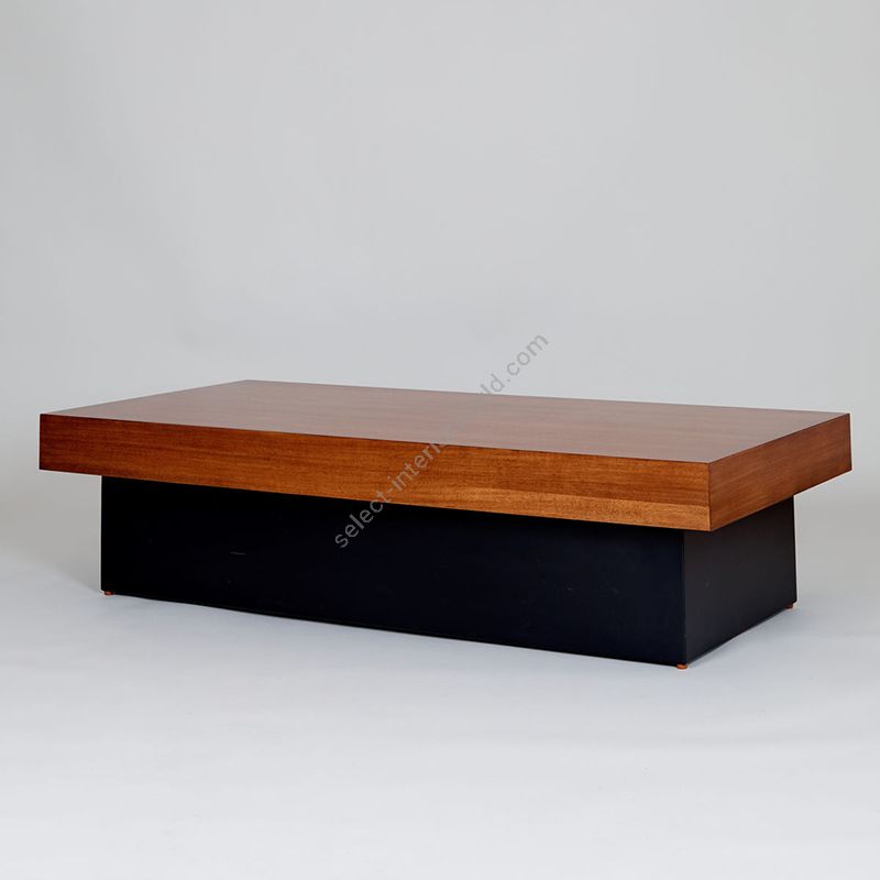 Coffee table / Acacia and Black Lacquer finish