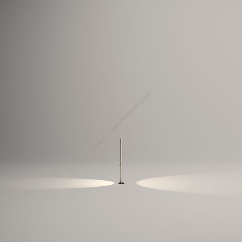Outdoor floor led lamp / Off-white finish / 2 lights (cm.: 115 x 15 x 15)