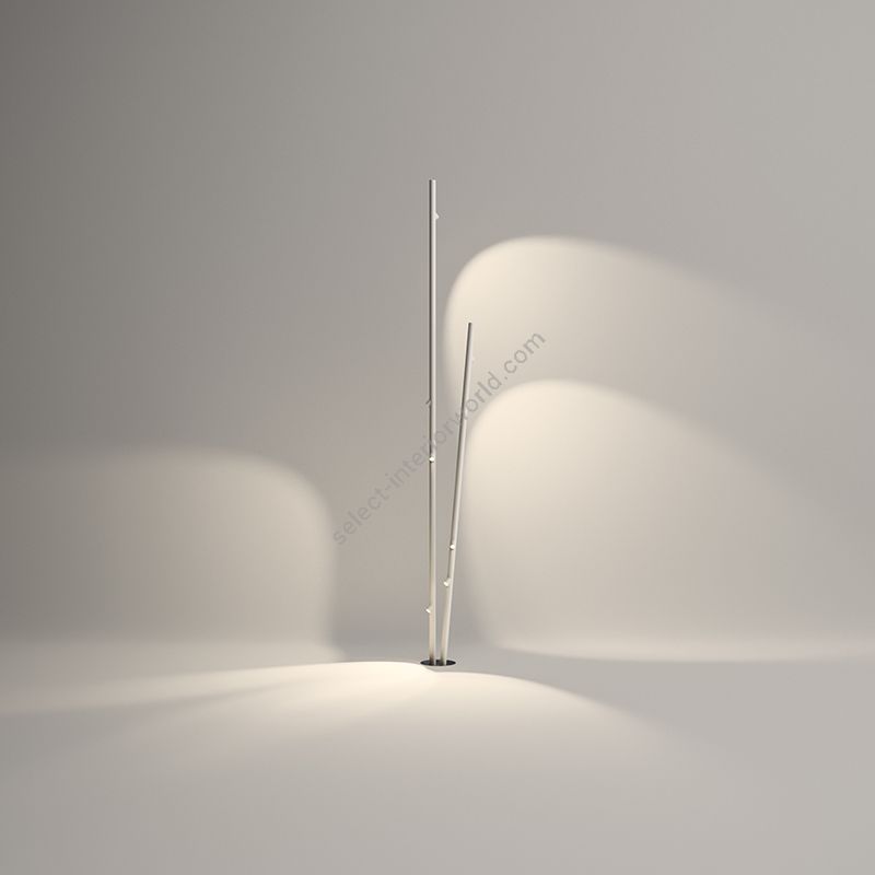 Outdoor floor led lamp / Off-white finish / 7 lights (cm.: 295 x 35 x 28)