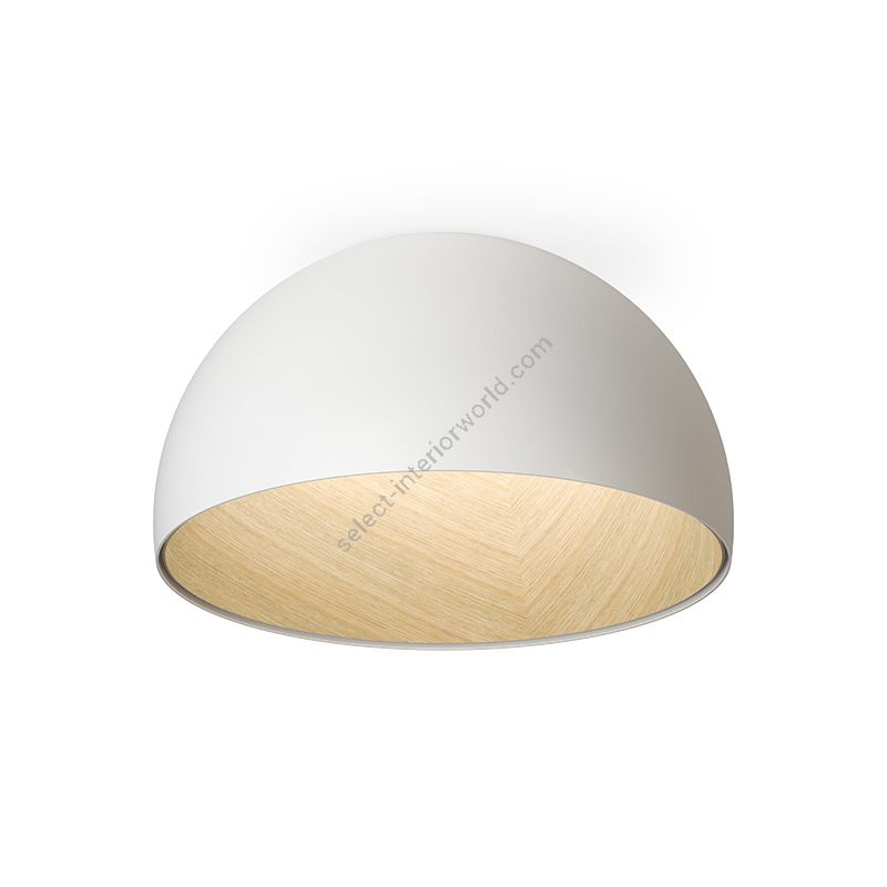 Flush mount led lamp / White finish / cm.: 38 x 70 x 70 