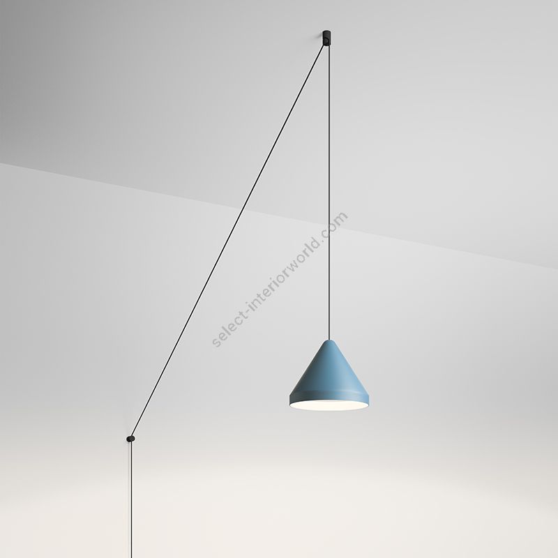 Wall lamp / Blue M1 finish / cm.: max 1000 x 40 x 40
